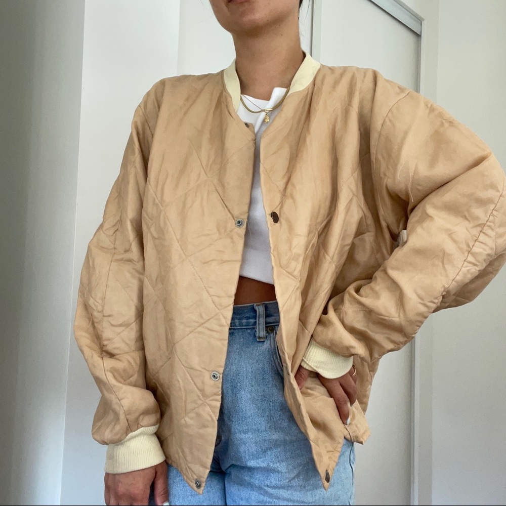 Vintage Quilted Liner Bomber Jacket